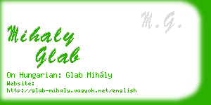mihaly glab business card